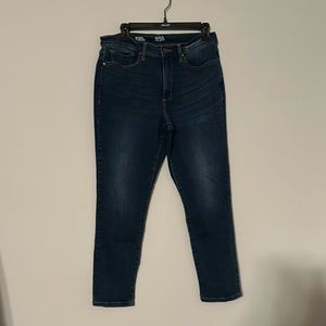 A.N.A. Sz 12 darker wash high-rise skinny ankle denim jeans.